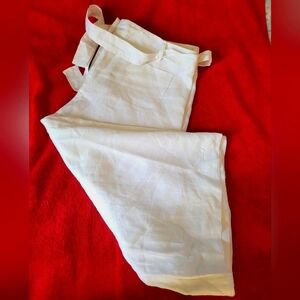 Mandarin Blvd. Classic White Gaucho Pant Split Skirt Culottes Size 10